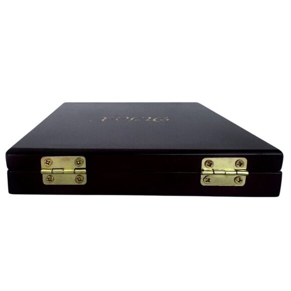 Velvet Lined Wooden Treasure Box Jewelry Earrings Coins Crafters Monogrammed - Picture 3 of 12